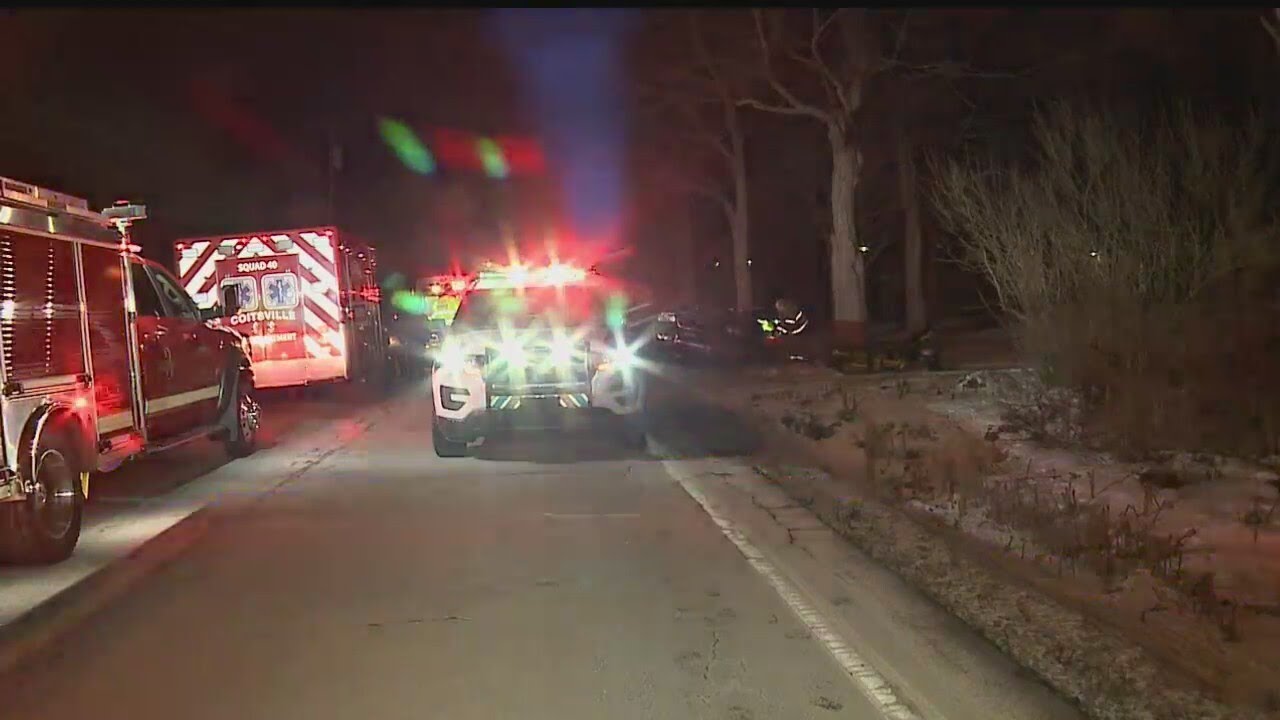 Two taken to hospital after single-car crash - YouTube