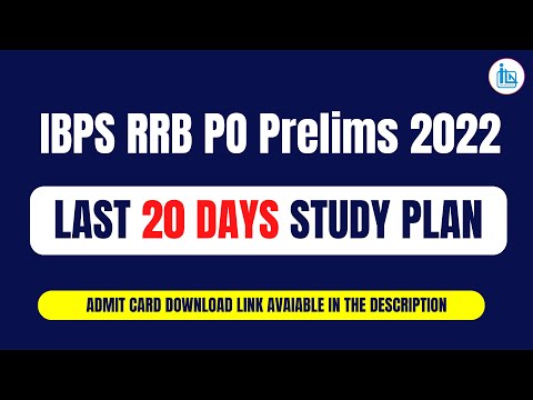 IBPS RRB PO Prelims 2022 - Last 20 Days Study Plan and Strategy to Crack the Exam In First Attempt