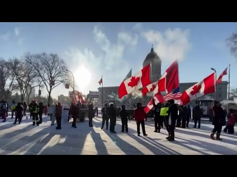 'Freedom Convoy' disrupts travel at Ambassador Bridge