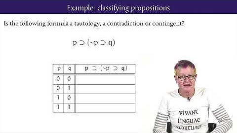 Logic : Language and Information || 09 1 3 1 Classifying Propositions 11 18