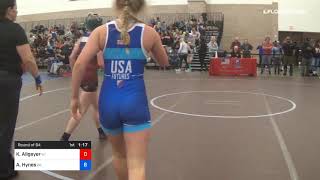 53 Kg Round Of 64 Koressa Allgeyer Team Wisconsin Vs Allison Hynes Team Oklahoma