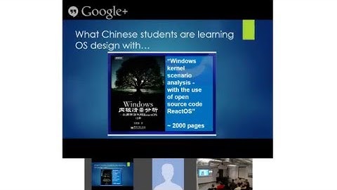 ReactOS Tech talk in Google Montreal by Alex Ionescu in 2013