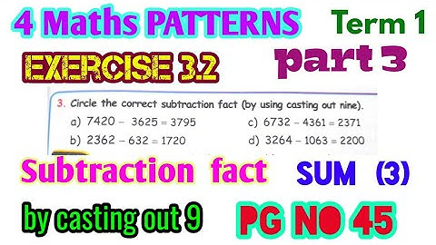 4 std Maths,PATTERNS exercise 3.2(pg no 44,45),part 3,unit 3,Term 1samacheer,New samacheer syllabus