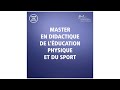 Master en didactique de lducation physique et du sport  ssp  unil