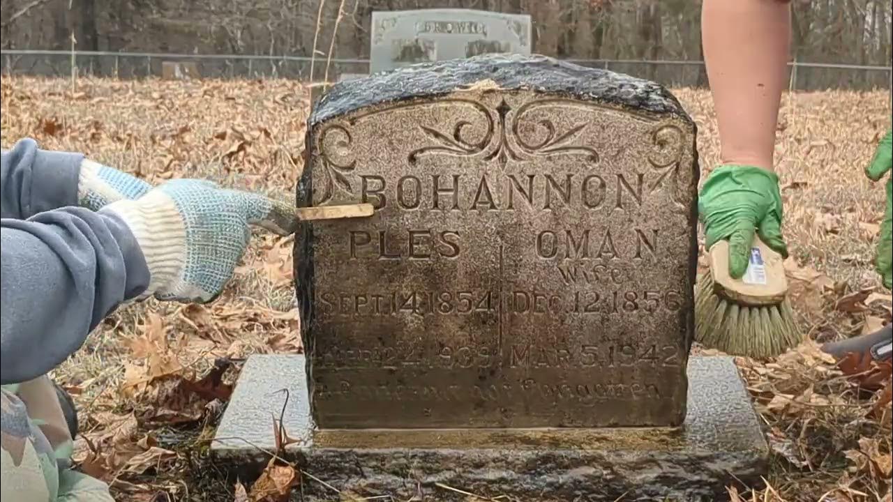 Cleaning this 80 year old headstone with D2 Biological Solution YouTube