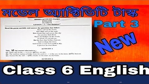 Model activity task English class vi Lesson-3 "The rainbow" Part3