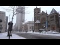 Montreal in Snow Storm Winter Feb 2016 - St Catherine , McGill College & Sherbroke Street