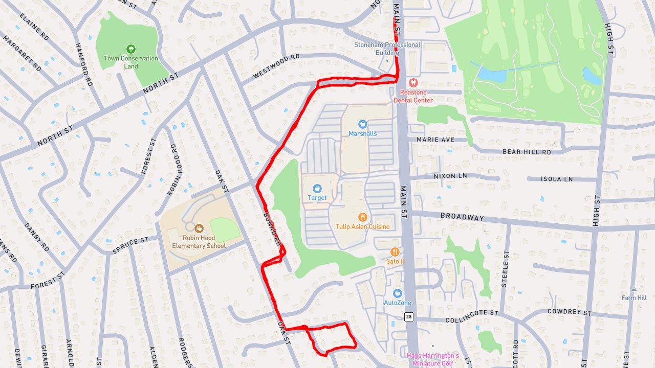 2026-01-12 Walk - Stoneham, MA - Main St, Governor Rd, Myopia Rd, Bonad Rd, Victoria Ln, & Kays Rd