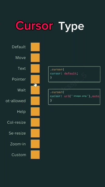 Learn css cursor type property #css #shorts #cursor #type - YouTube