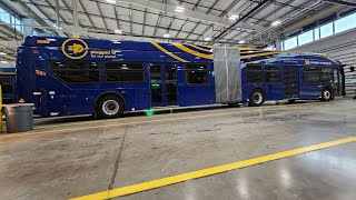 Inside a 60' (FULLY ELECTRIC) New Flyer Transit Bus (Articulated) U of M. CDL-B/P required.