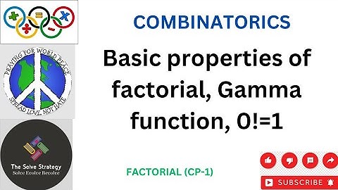 Combinatorics | Factorial | Concept Piece #1 | Basic properties of factorials