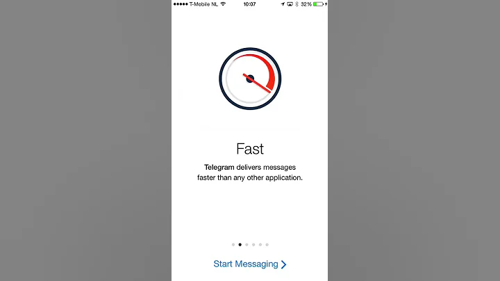 Onboarding flow of Telegram