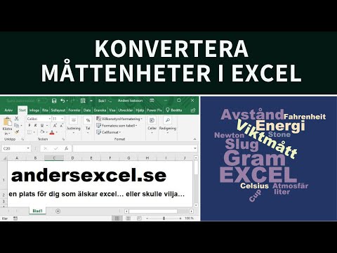 Konvertera måttenheter i Excel med KONVERTERA
