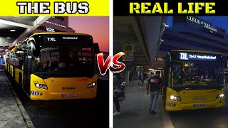 The Bus Review | Simulation vs Reality | Comparison with in game and REAL TXL Line footage screenshot 4