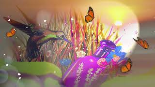 Paradise Butterflies Flying Around Magical Plants | Peaceful Ambient Music | Fantasy Live Wallpaper