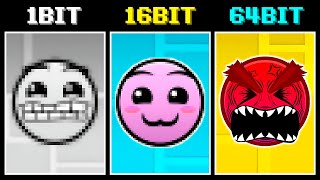 MORE New Custom Geometry Dash Faces V2 but every time with more bits