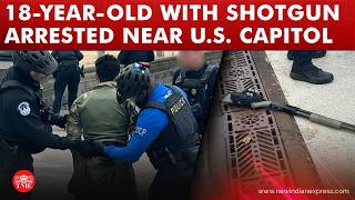 Police arrest man who ran toward the US Capitol building holding a shotgun