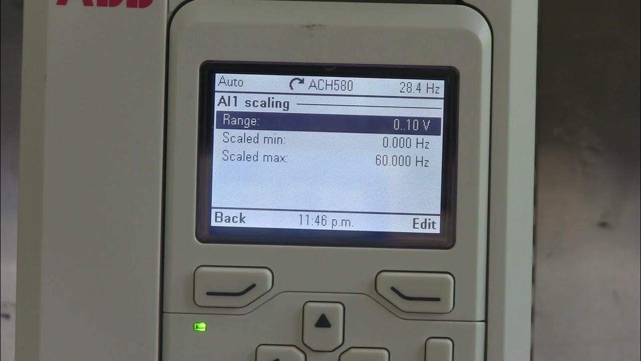 ABB ACH580 programming tutorial Basic Setup - YouTube