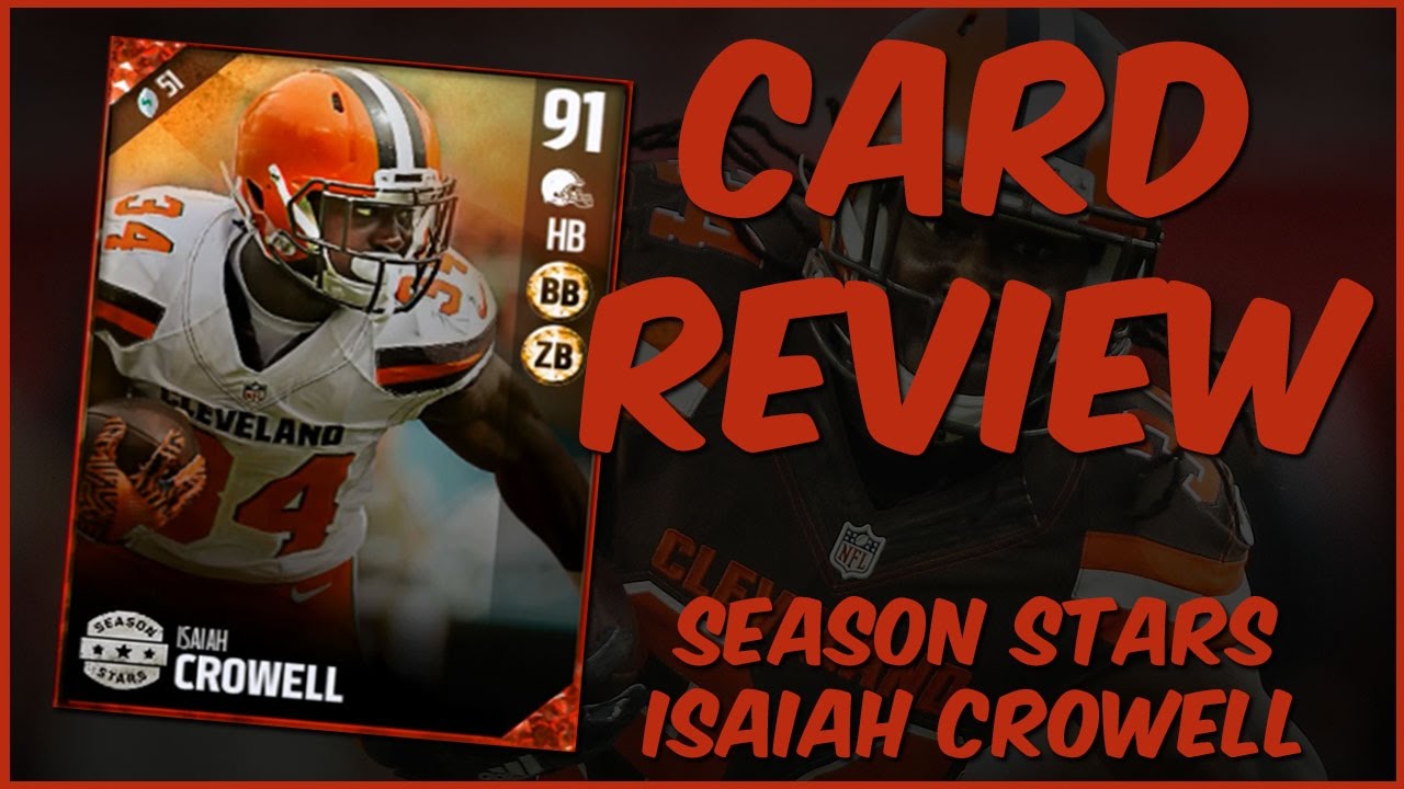 MUT 17 Card Review | Season Stars Isaiah Crowell Gameplay + Card Review