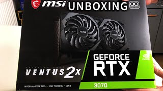 MSI GeForce RTX 3070 VENTUS 2X OC Unboxing