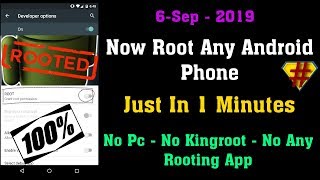 Latest Method | How to Root Android Device Only In One Minutes | No Pc - No Twrp - Magisk 2019