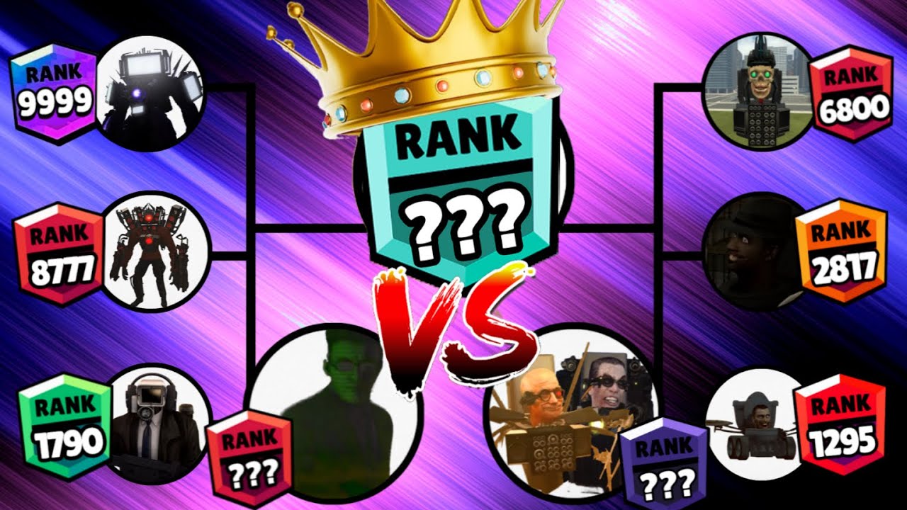 Skibidi Toilet Brawl Stars Rank Up Tournament|SECRET AGENT vs Upgraded SCIENTIST Toilet + G-MAN 4.0