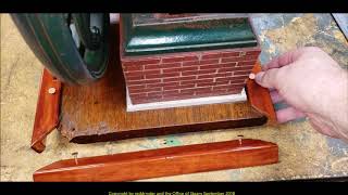 Antique Walking Beam Steam Engine   Adding Removable Frame to the Wood Base