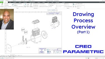 Creo Parametric - Drawing Process Overview - Part 1 - How to Create Drawing Views