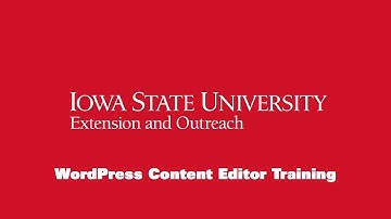 WordPress Training: Content Editor - Video Block