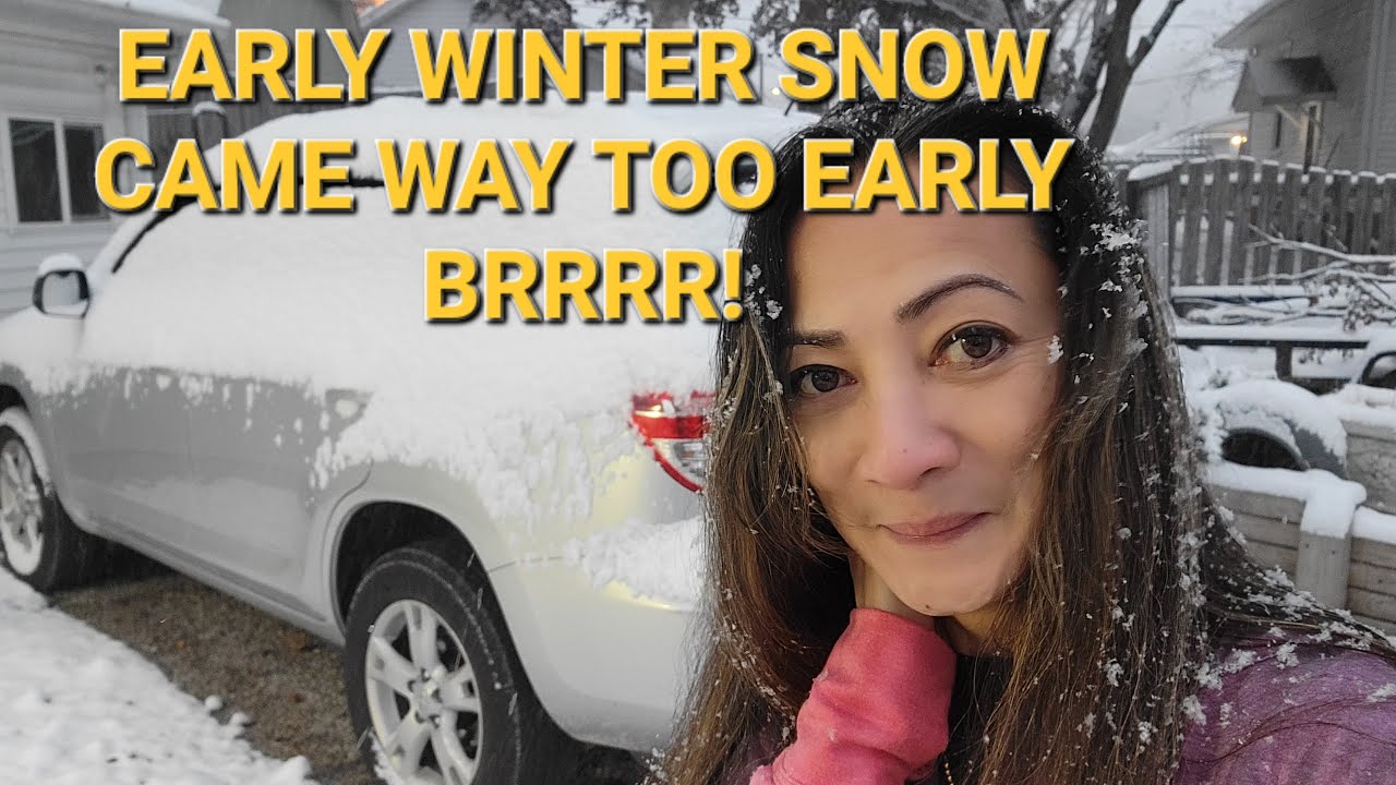 FIRST SNOW OF THE SEASON UNEXPECTEDLY CAME WAY TOO EARLY! - YouTube
