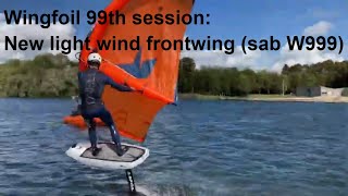 Wingfoil 99th session: New light wind front foil (Sabfoil W999