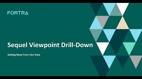 Sequel | Drilldown Options in Sequel Viewpoint