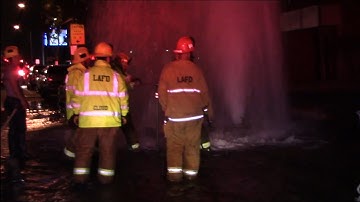 LAFD Light Force 64 & Engine 85: Sheared Hydrant