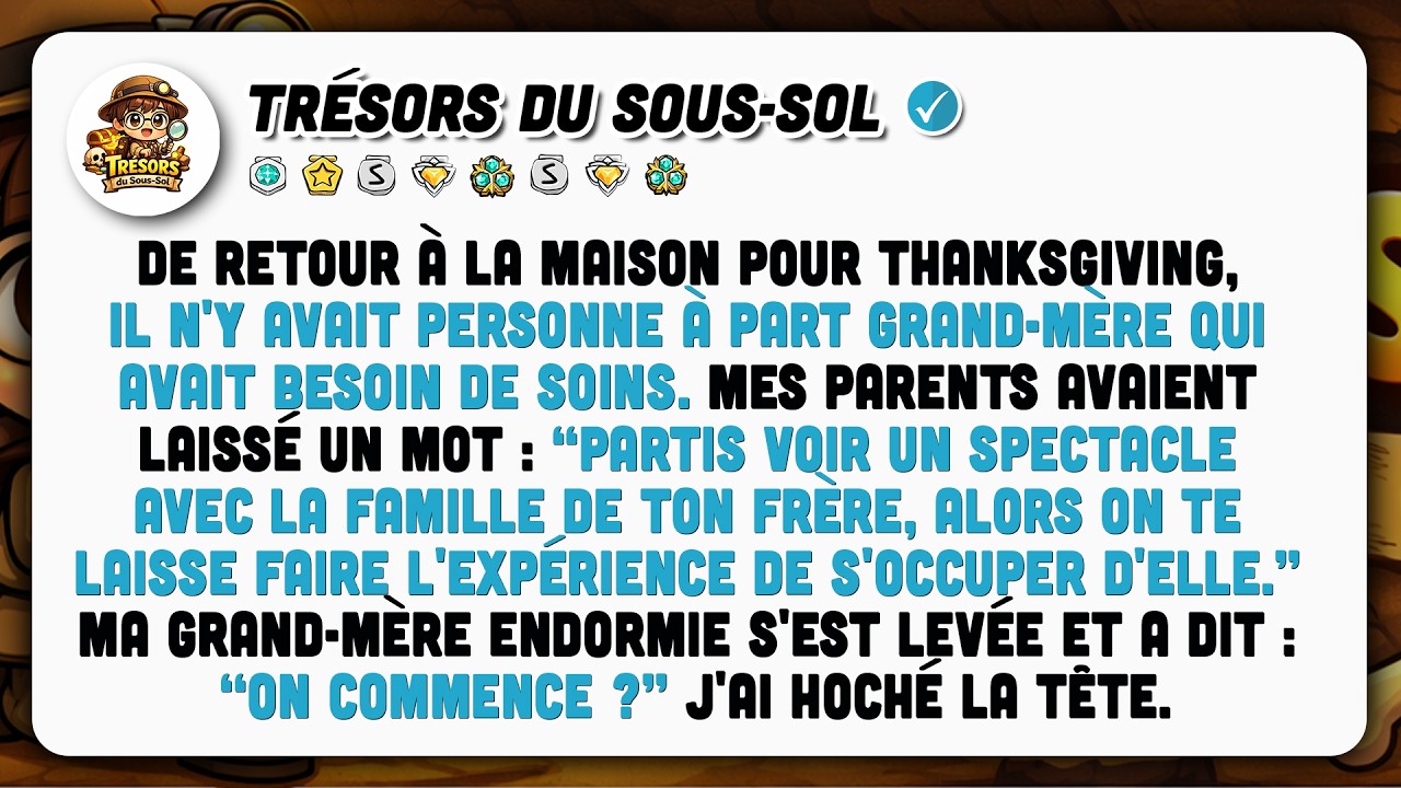 Rentré Pour Thanksgiving, J'ai Trouvé Ma Grand-mère Seule Et Vulnérable. J'ignorais Tout.