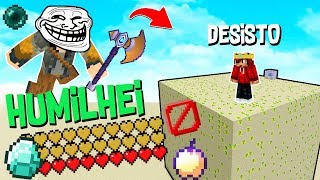 CUBÃO DE LUCKY BLOCK TROLL! HUMILHEI O RAFAEL E ELE DESISTIU DE JOGAR MINECRAFT