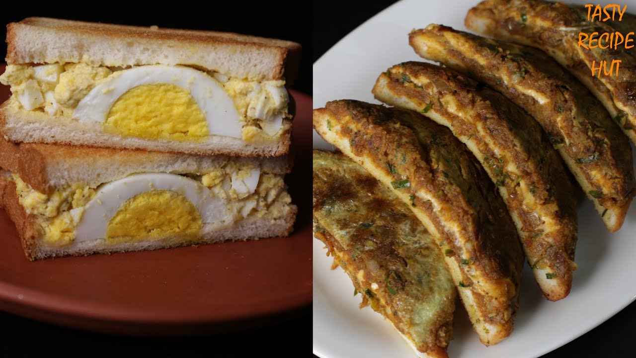 Egg Sandwich 2 Way ! Masala Egg French Toast ! Boiled Egg Sandwich | Tasty Recipe Hut