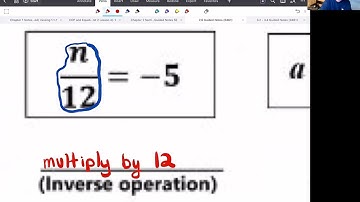 Chapter 3, Section 2 Guided Notes (Math 0461) Pre-Algebra