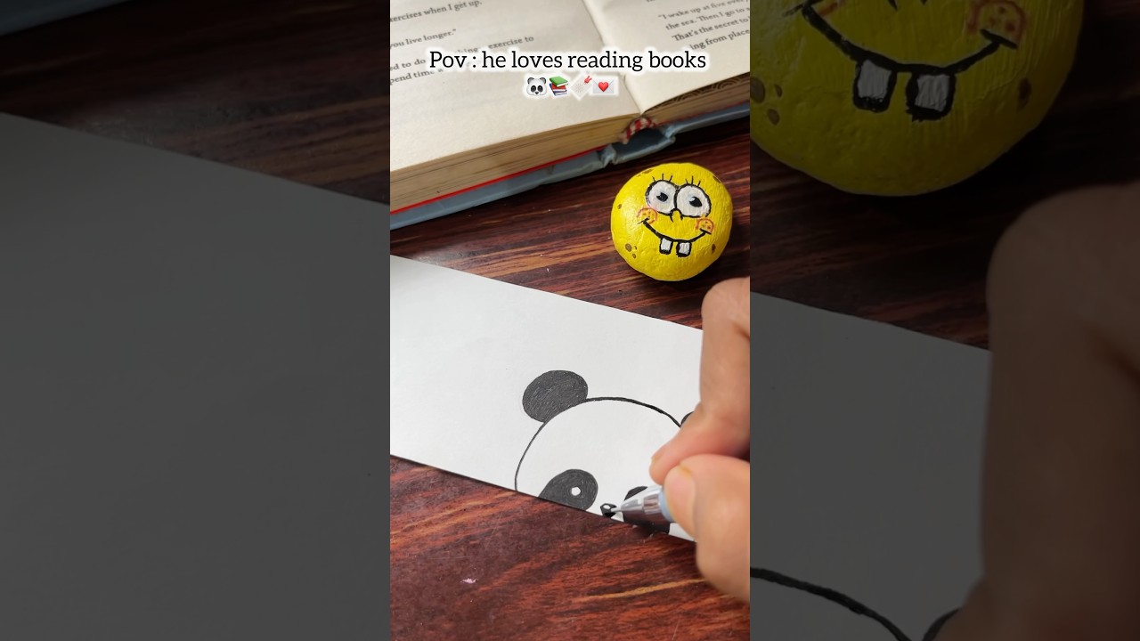 DIY panda bookmark 🔖 