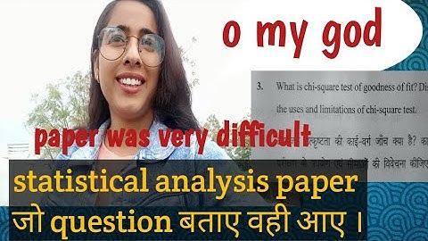 statistical analysis question paper।o my god वही questions जो बताए थे।😳😳#Nidhi kaushik NKCC .