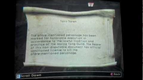 Morag Tong Morrowind Guide Pt1