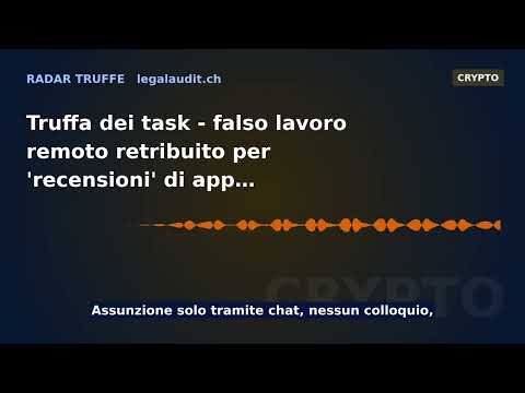 Truffa dei task — falso lavoro remoto retribuito per 'recensioni' di app