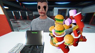 恐怖のハンバーガー屋が進化！バーガー作り中に怪奇現象が起きてくるホラーゲームで暴走するバイト店員