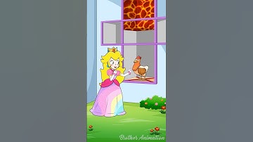 POV Save the Chicken from Lava Challenge - Princess Peach, Mario vs Waluigi #supermario #mario