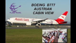 BOEING B777 | Austrian airlines | view cabin | class Economy | Premium eco | Business | PLANE TRAVEL