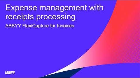 Expense management with receipts processing - ABBYY FlexiCapture for Invoices