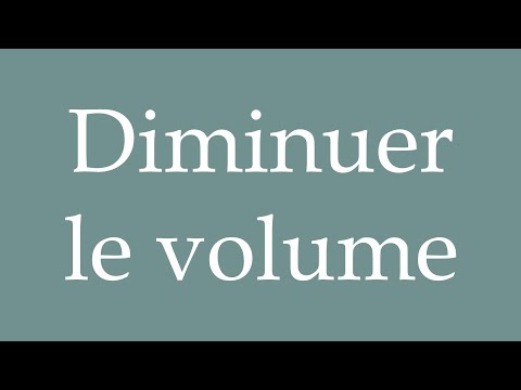 How to Pronounce ''Diminuer le volume'' (Decrease the volume) Correctly in French