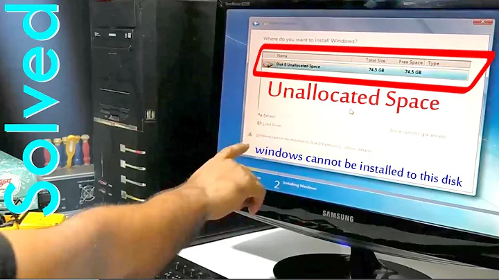 Fix Unallocated Hard Disk Drive - Windows cannot be installed to this disk || 2020