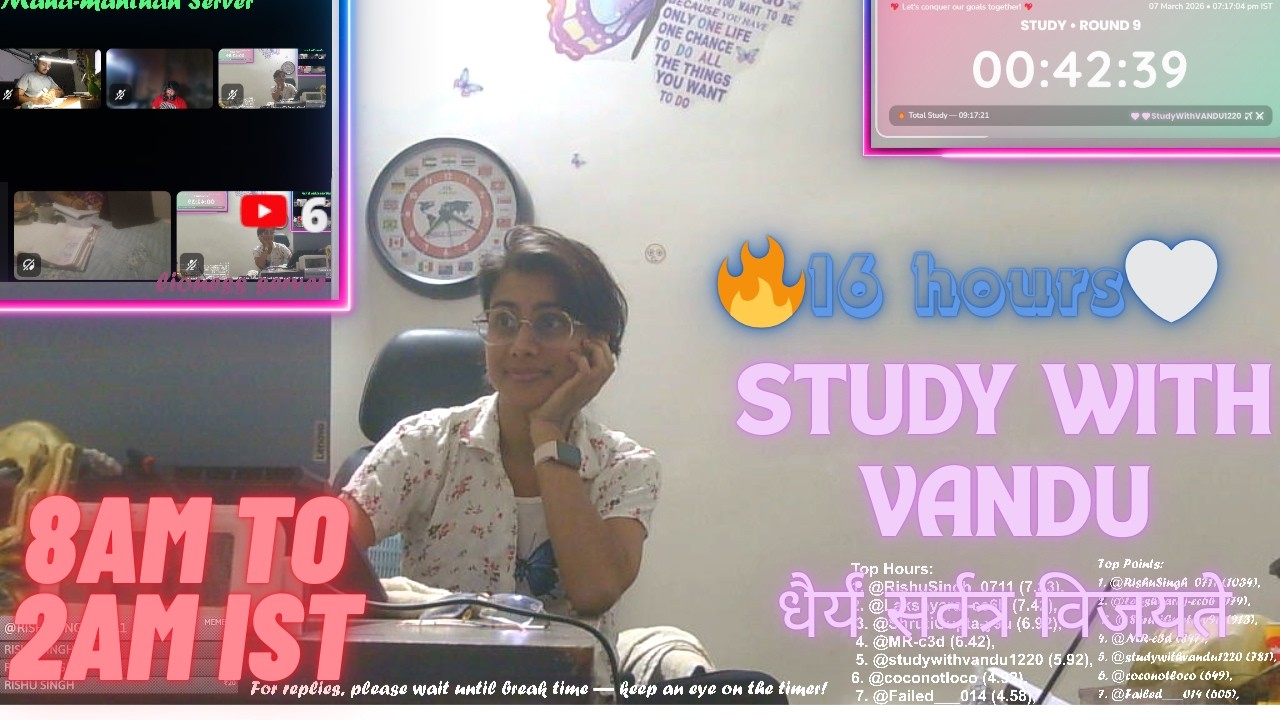 16-HOUR🎯81/400| STUDY WITH ME LIVE |Work & StudyBoost: Enhance Productivity, Reduce Stress #pomodoro