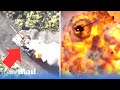 Russian T-80 tank destroyed by Ukraine FPV drone during battle near Bakhmut