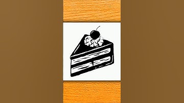 How to Draw a Delicious Cake Slice with Cherry | Easy Cake Drawing Tutorial Step by Step